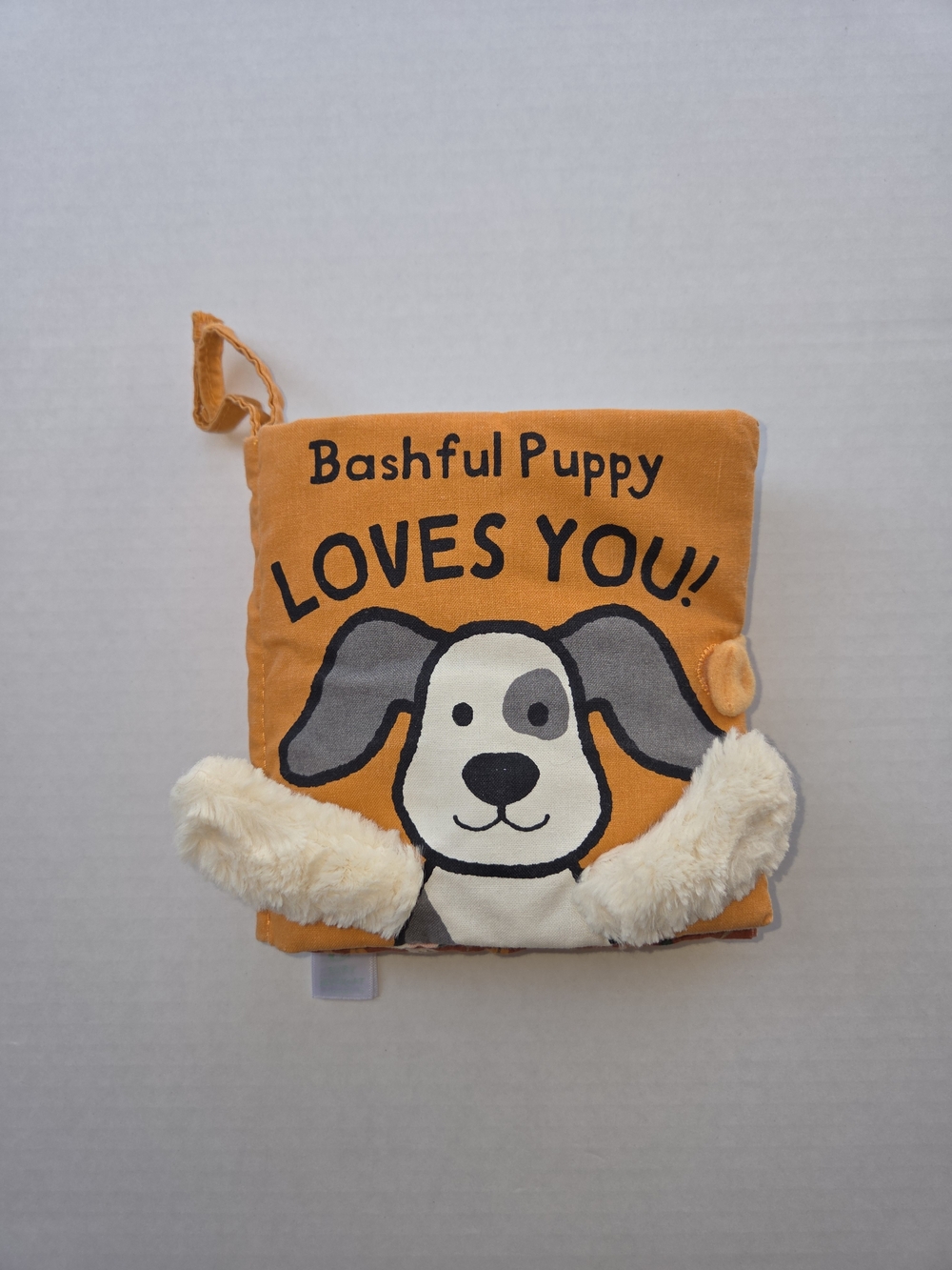 Jellycat Bashful Puppy Loves You Soft Activity Cloth Book Baby Sensory Crinkle